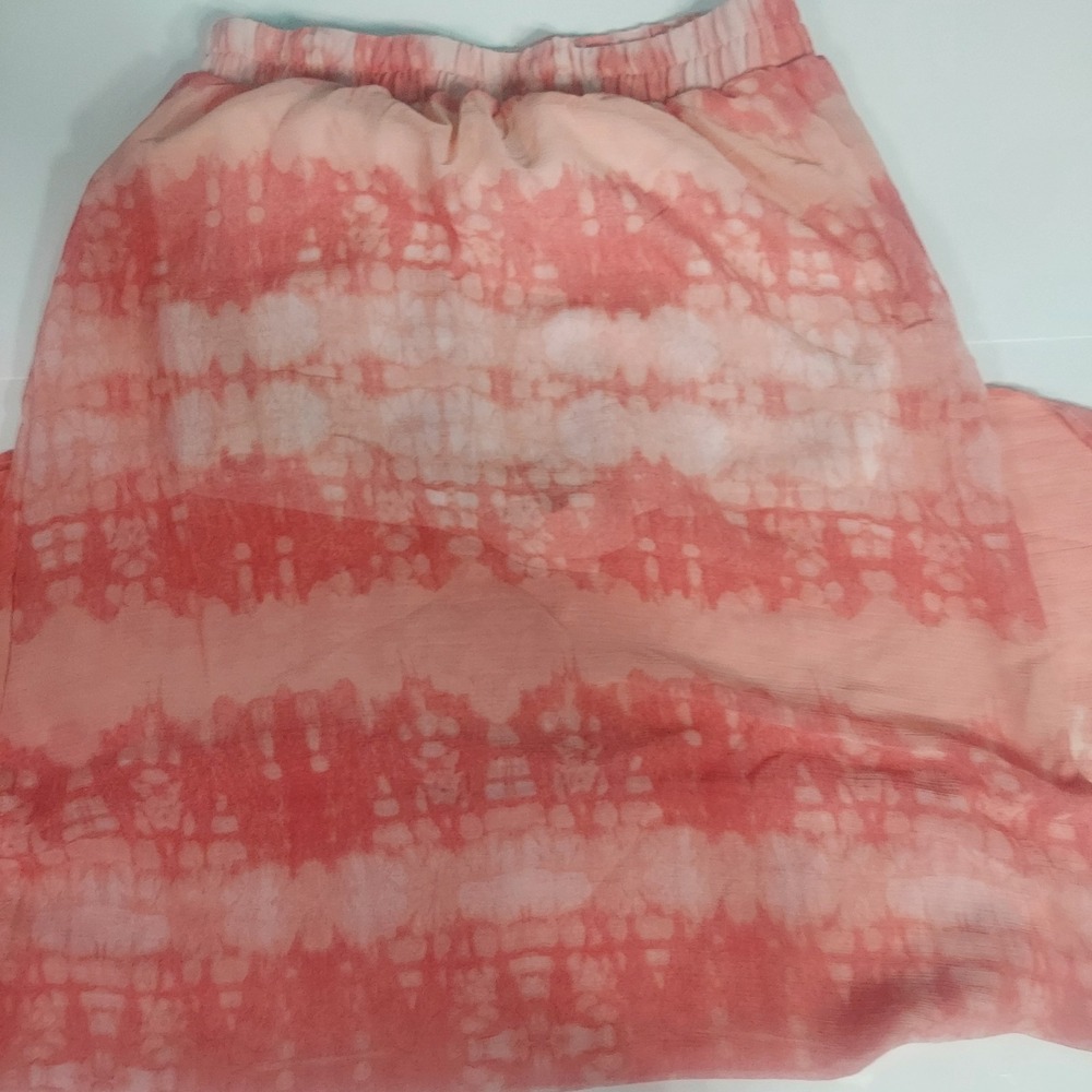 Charlotte Russe Womens Peach Sheer Skirt Built In Shorts Slits On Sides Small